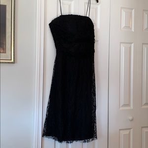Strapless Black lace cocktail dress! EUC!